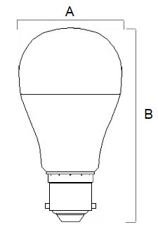 Dimensions ampoule standard B22