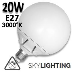 Ampoule Globe E27 Led 20W Ampoule Leds Globe E27 Led Ampoule Decorative  Ampoule Led E27 Blanc Chaud 3000ºk (Pack 3)[J1663]